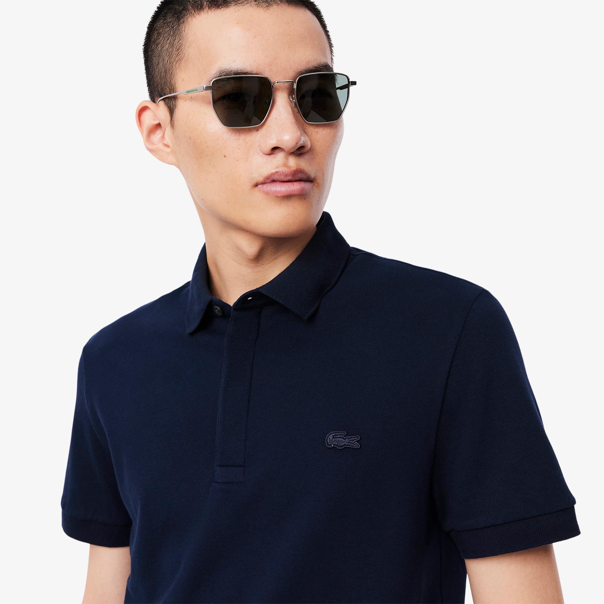Lacoste Mens Regular Fit Paris Polo Shirt Navy